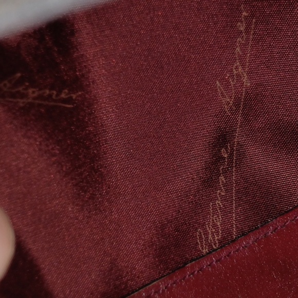 Aigner Red Handmade clutch with handle. 8"×11.5" - Picture 5 of 7